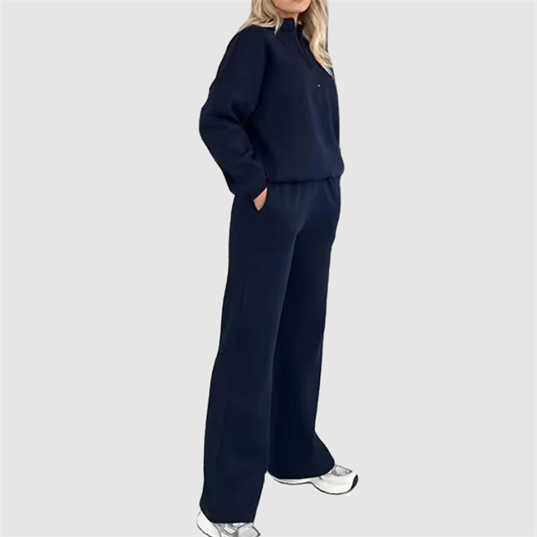 Half Zip Sweatshirt Jogger Suit