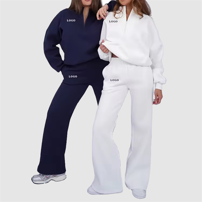 Half Zip Sweatshirt Jogger Suit